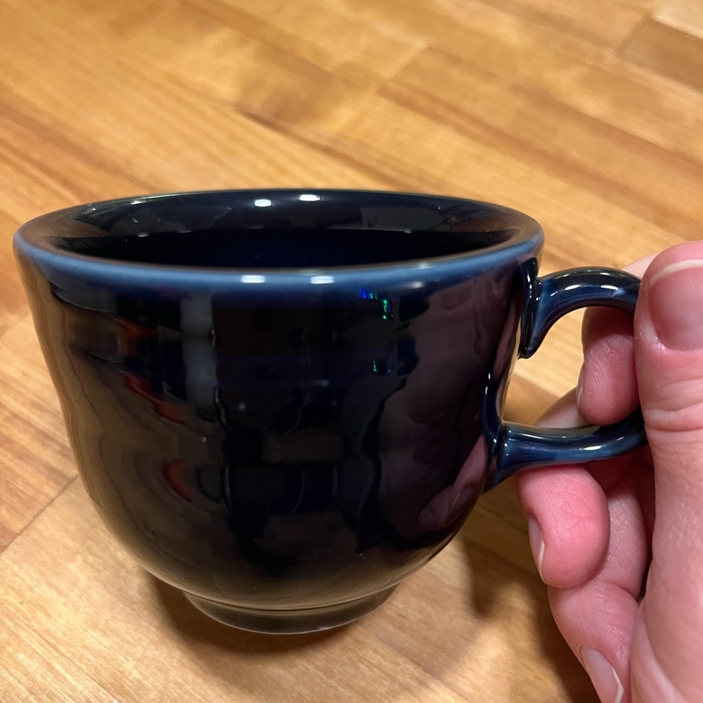 Fiesta tea cup. Dark blue.